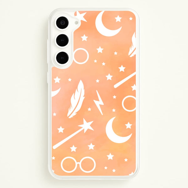 Wizard Icon Patterns  - Harry Potter Phone Case for Galaxy S23 Plus