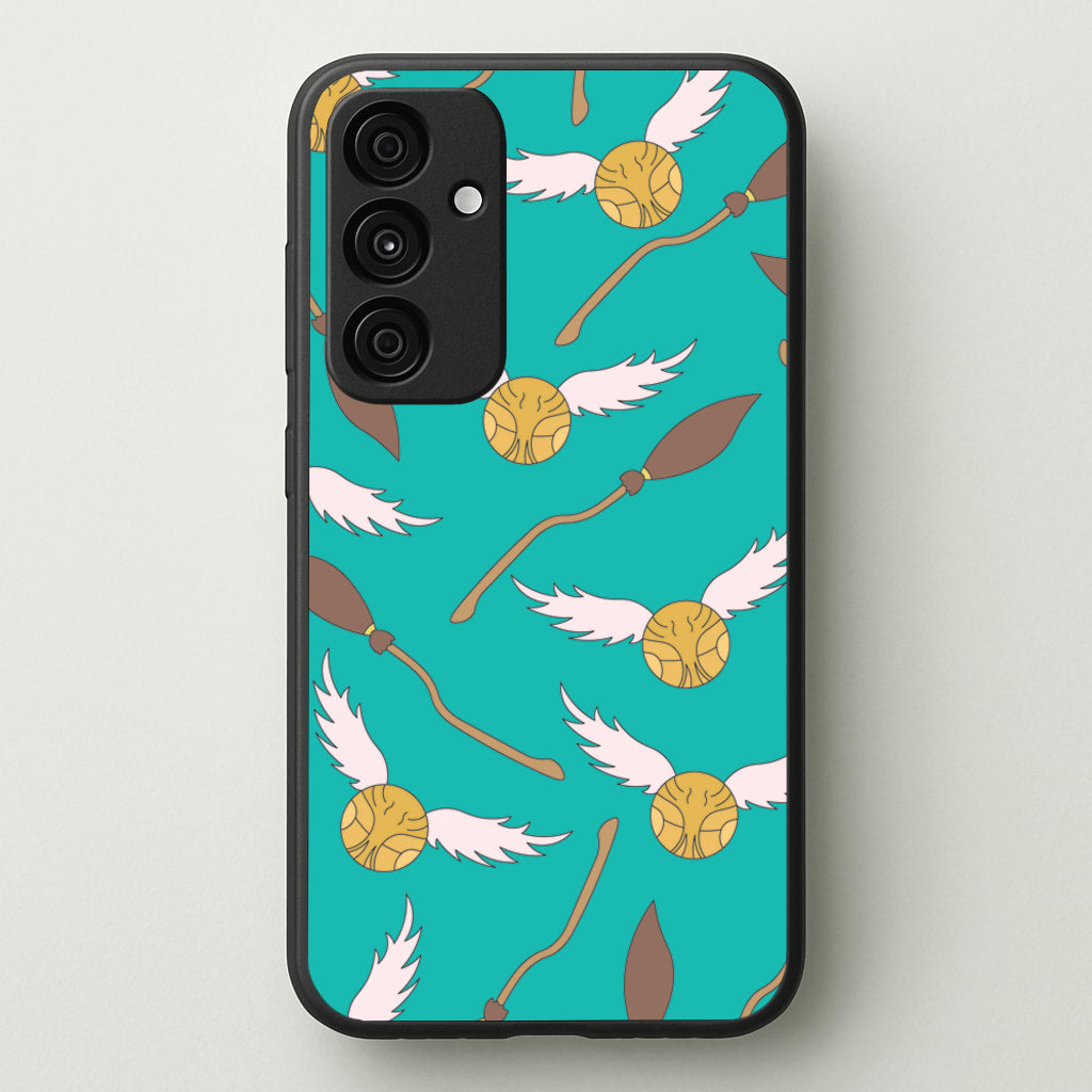 Quidditch Pattern - Harry Potter  - Harry Potter Phone Case for Galaxy A35