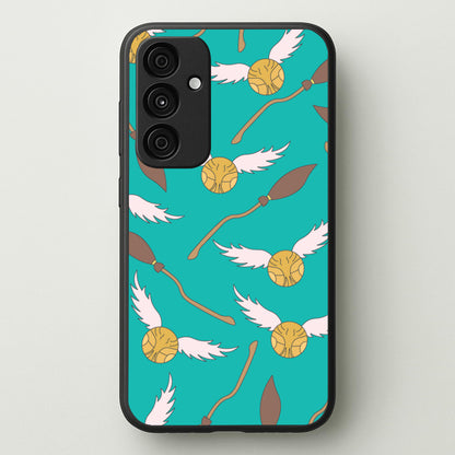 Quidditch Pattern - Harry Potter  - Harry Potter Phone Case for Galaxy A35