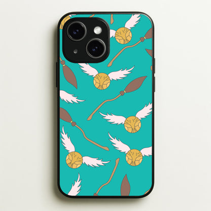 Quidditch Pattern - Harry Potter  - Harry Potter Phone Case for iPhone 15 Plus