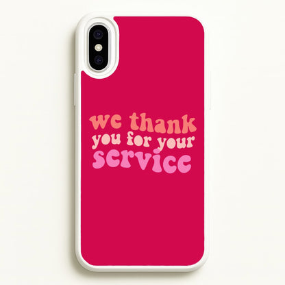 We Thank You For Your Service - Heart TV  - Heartstopper Phone Case for iPhone XS Max