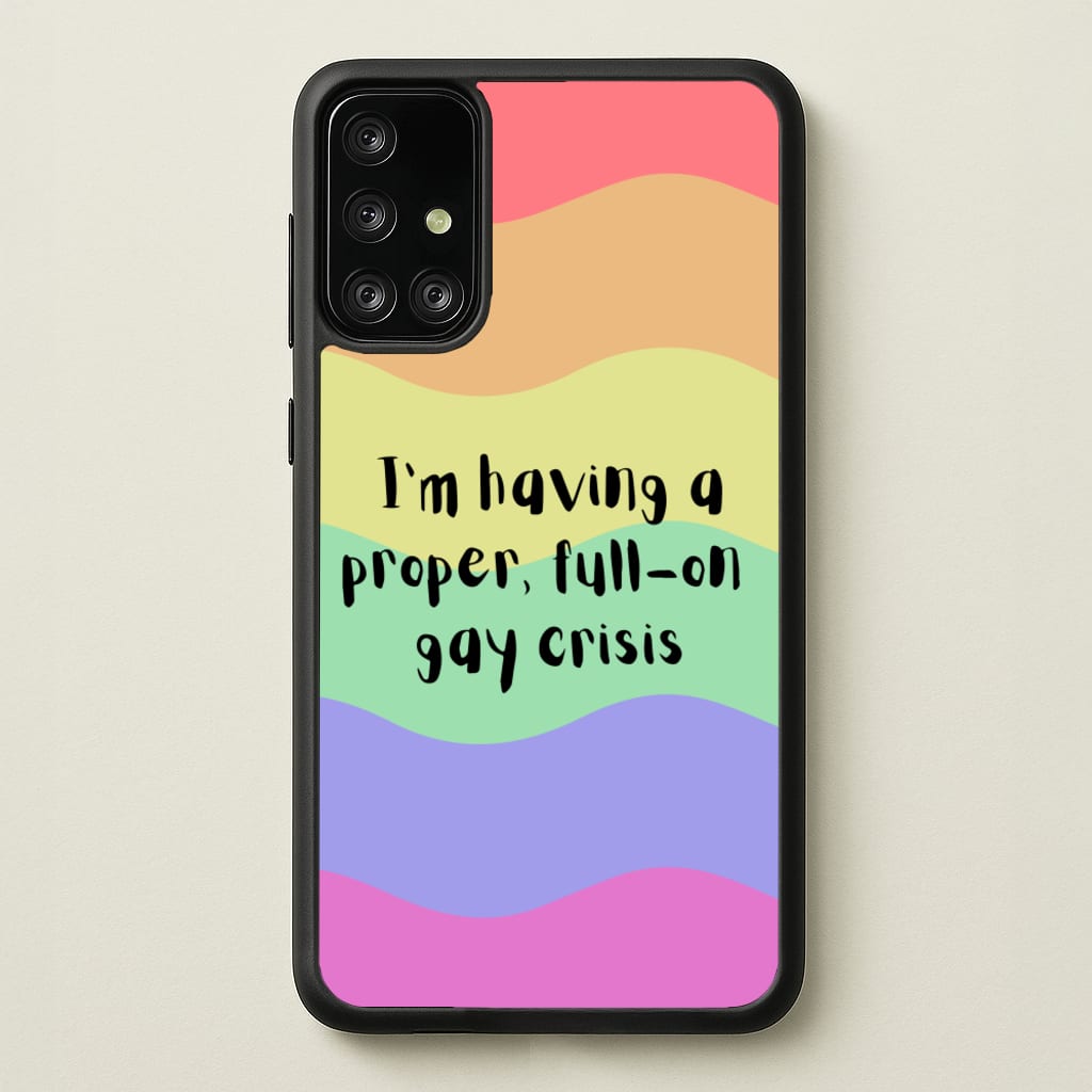 Gay Crisis - Heart TV  - Heartstopper Phone Case for Galaxy A71