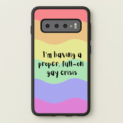 Gay Crisis - Heart TV  - Heartstopper Phone Case for Galaxy S10