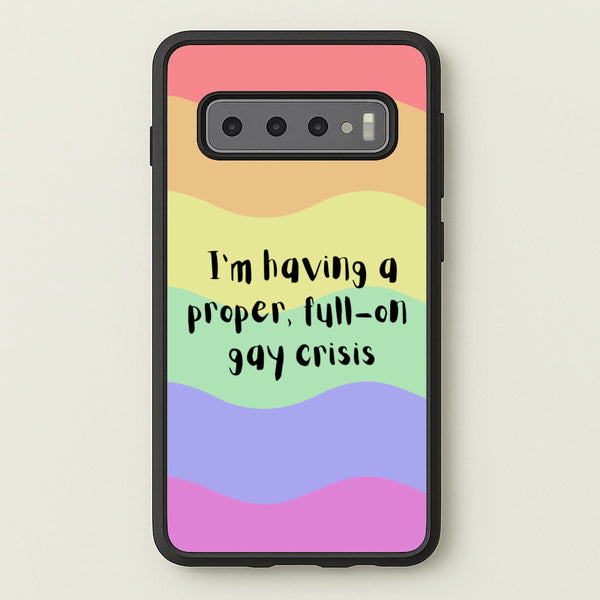 Gay Crisis - Heart TV  - Heartstopper Phone Case for Galaxy S10