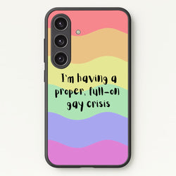 Gay Crisis - Heart TV  - Heartstopper Phone Case for Galaxy S25 Plus