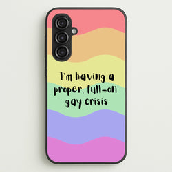 Gay Crisis - Heart TV  - Heartstopper Phone Case for Galaxy S23FE