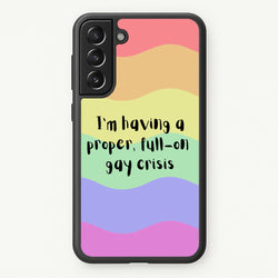 Gay Crisis - Heart TV  - Heartstopper Phone Case for Galaxy S21