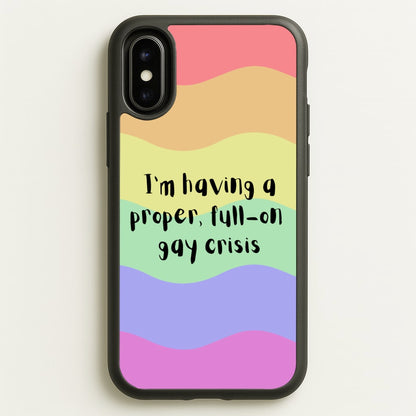 Gay Crisis - Heart TV  - Heartstopper Phone Case for iPhone X / XS