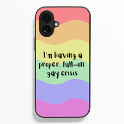Gay Crisis - Heart TV  - Heartstopper Phone Case for iPhone 16 Plus