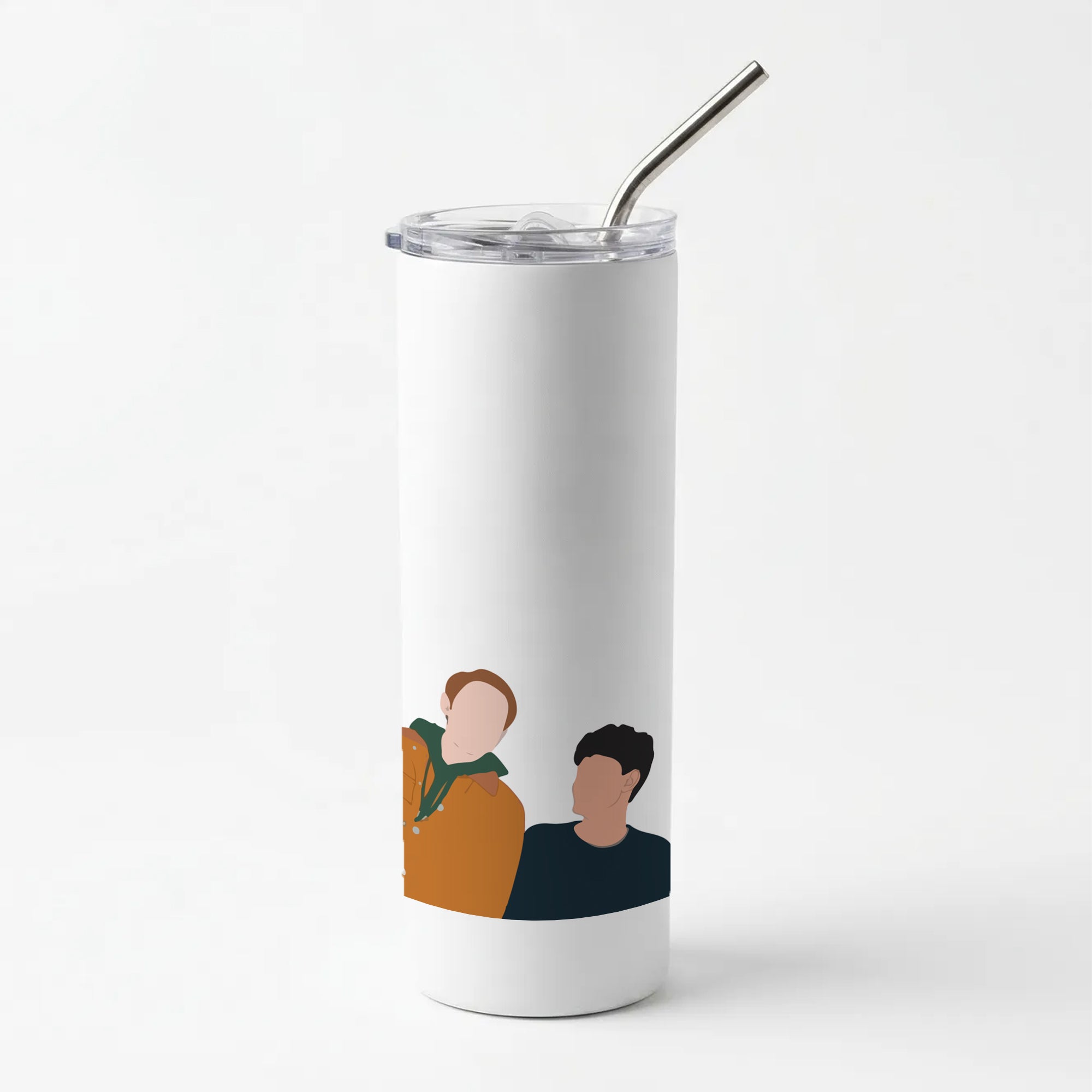 Nick And Charlie - Heart TV Skinny Tumbler