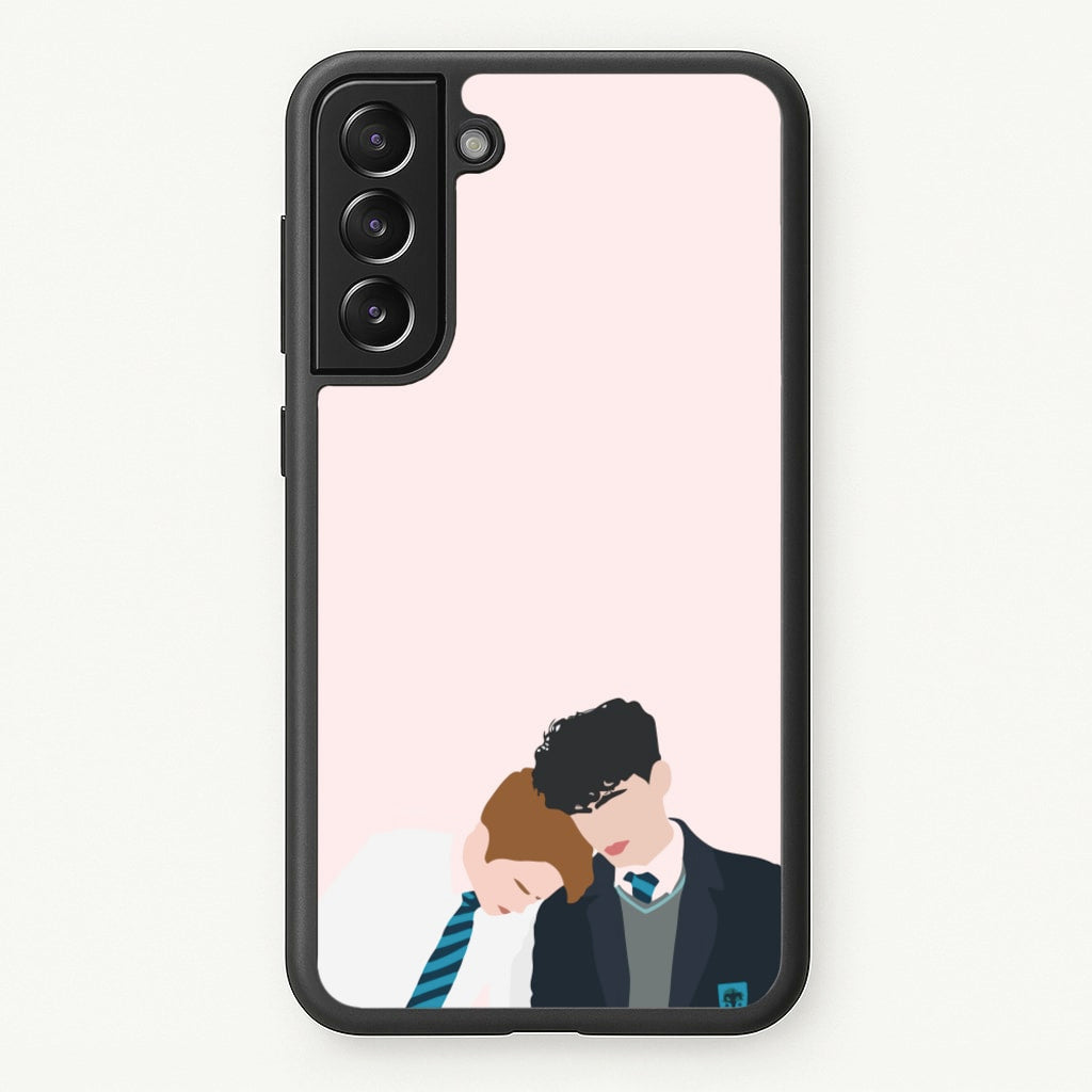 Nick And Charlie School Clothes - Heart TV  - Heartstopper Phone Case for Galaxy S21