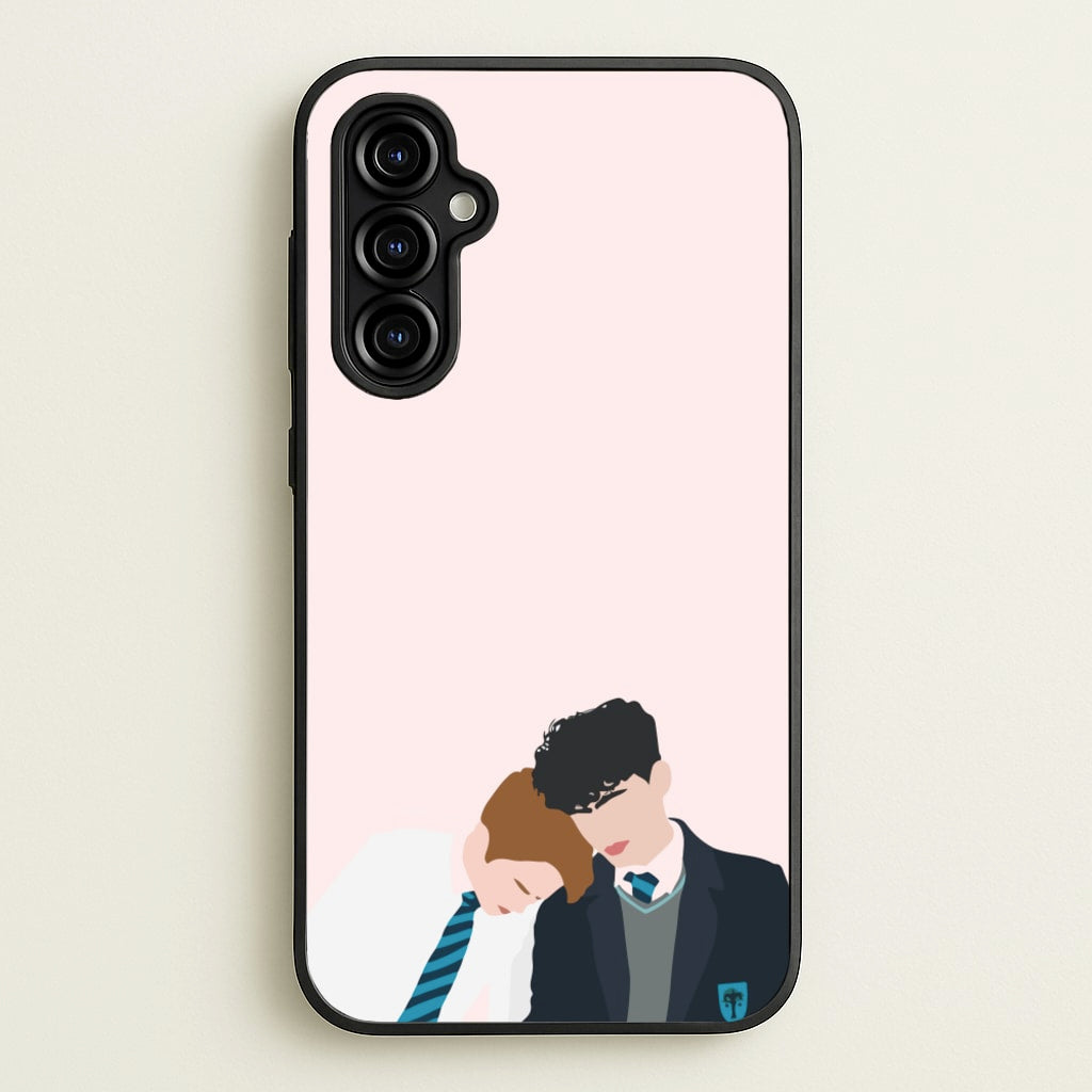 Nick And Charlie School Clothes - Heart TV  - Heartstopper Phone Case for Galaxy A54