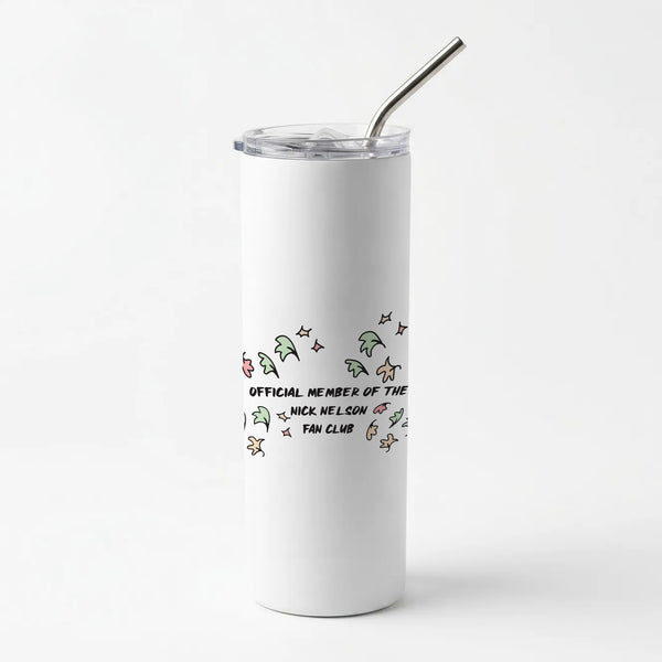 Official Member Of The Nick Nelson Fan Club - Heart TV Skinny Tumbler