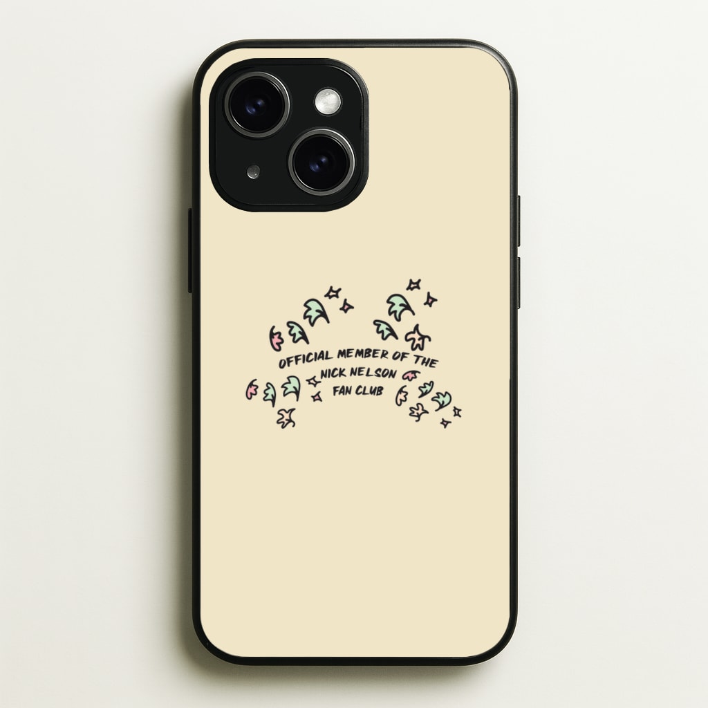 Official Member Of The Nick Nelson Fan Club - Heart TV  - Heartstopper Phone Case for iPhone 15