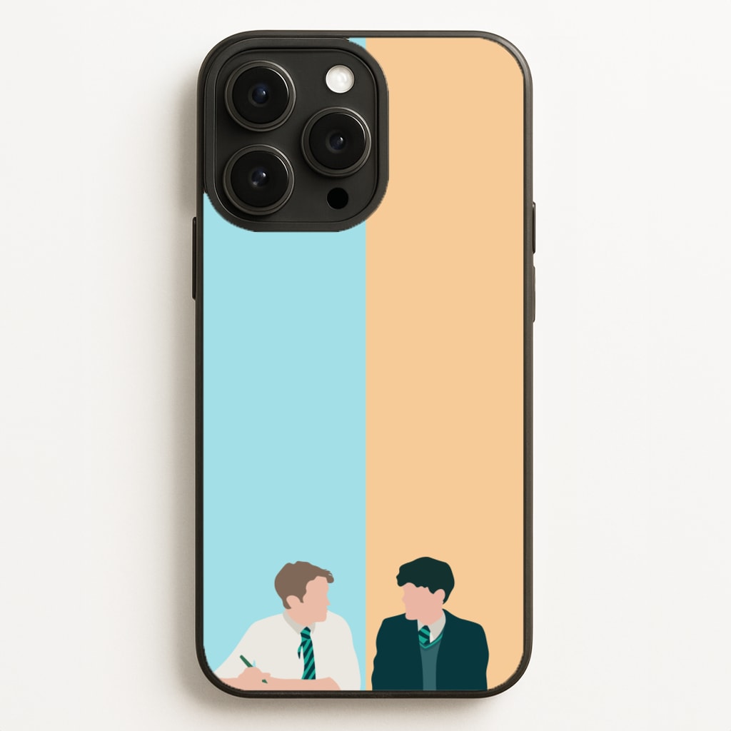 Blue And Yellow - Heart TV Phone Case