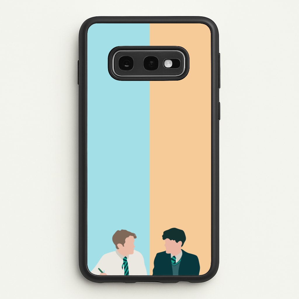 Blue And Yellow - Heart TV  - Heartstopper Phone Case for Galaxy S10e