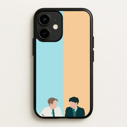 Blue And Yellow - Heart TV  - Heartstopper Phone Case for iPhone 12 Mini