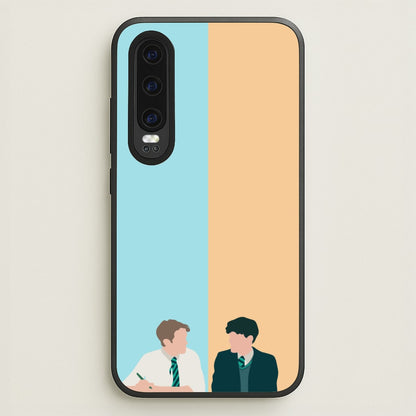 Blue And Yellow - Heart TV  - Heartstopper Phone Case for Huawei P30