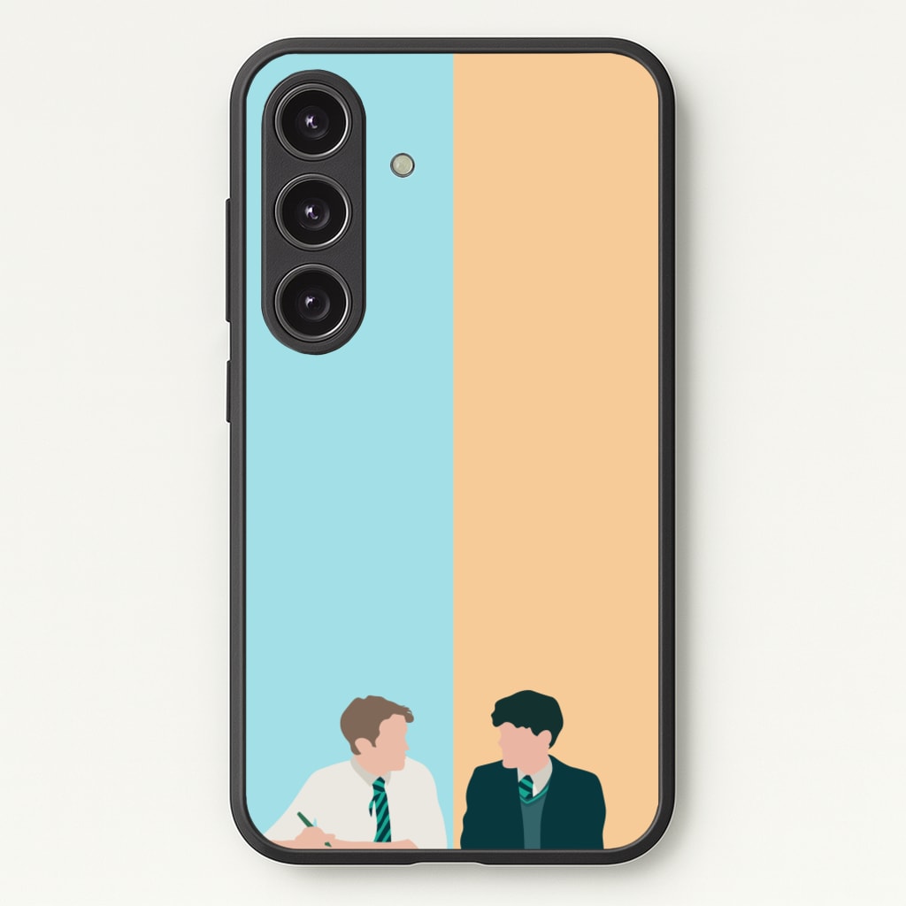 Blue And Yellow - Heart TV  - Heartstopper Phone Case for Galaxy S24