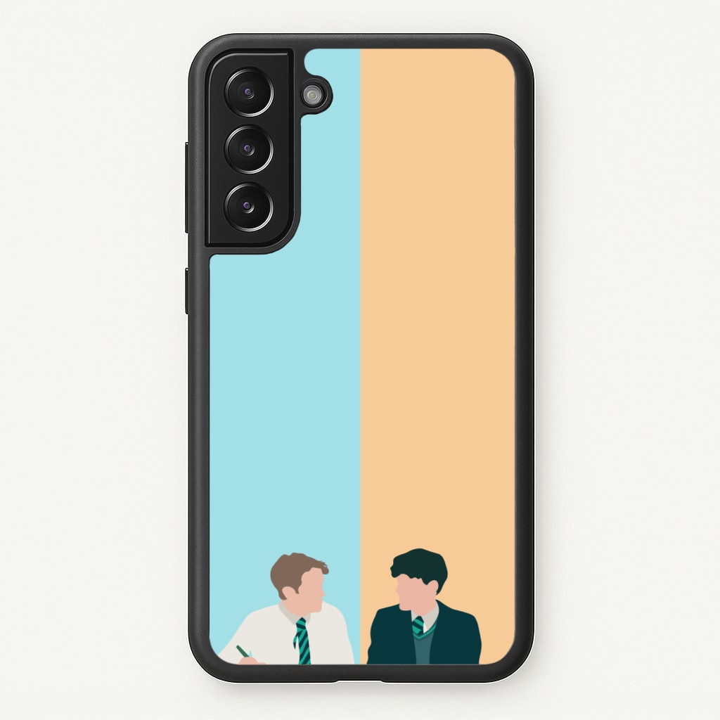 Blue And Yellow - Heart TV  - Heartstopper Phone Case for Galaxy S22 Plus