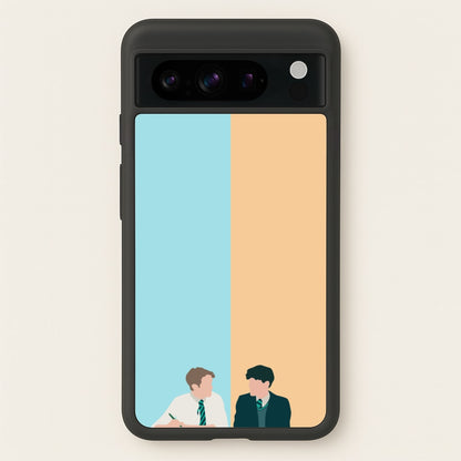 Blue And Yellow - Heart TV  - Heartstopper Phone Case for Google Pixel 8 Pro