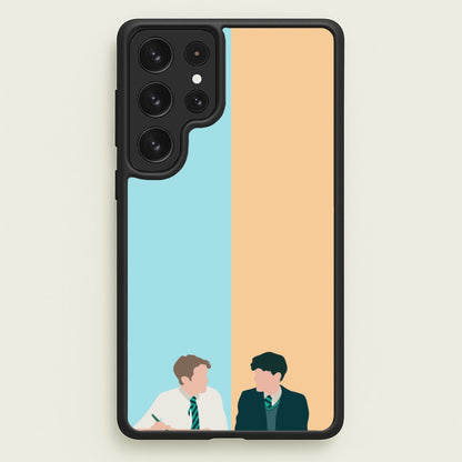 Blue And Yellow - Heart TV  - Heartstopper Phone Case for Galaxy S23 Ultra