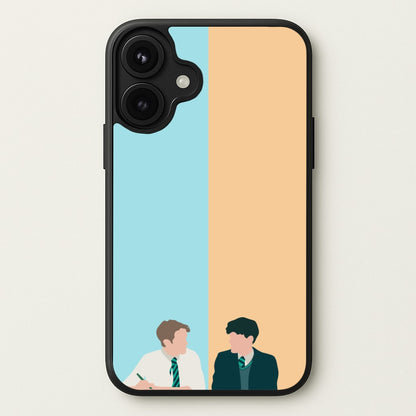 Blue And Yellow - Heart TV Phone Case for iPhone 17