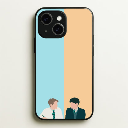 Blue And Yellow - Heart TV  - Heartstopper Phone Case for iPhone 15 Plus