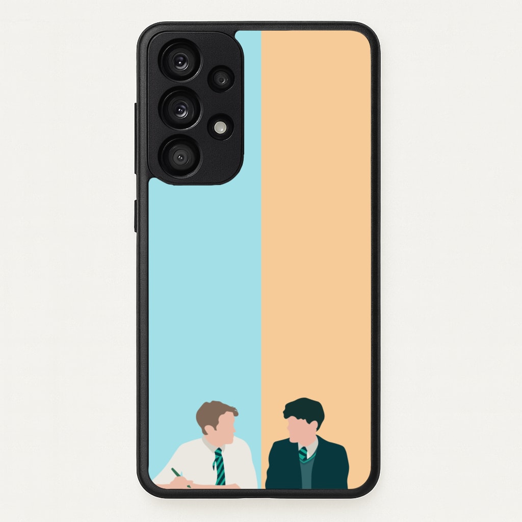 Blue And Yellow - Heart TV  - Heartstopper Phone Case for Galaxy A53