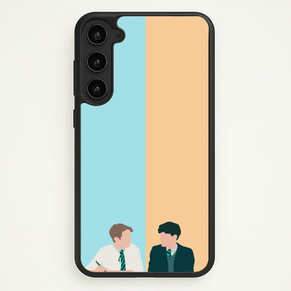 Blue And Yellow - Heart TV  - Heartstopper Phone Case for Galaxy S23