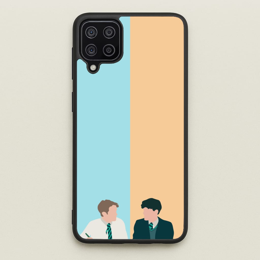 Blue And Yellow - Heart TV  - Heartstopper Phone Case for Galaxy A12