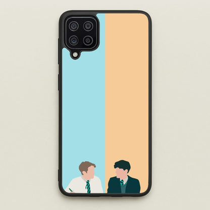 Blue And Yellow - Heart TV  - Heartstopper Phone Case for Galaxy A12