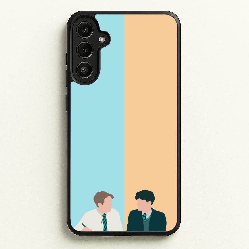 Blue And Yellow - Heart TV  - Heartstopper Phone Case for Galaxy A36