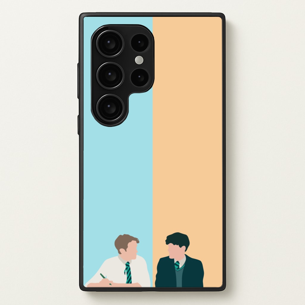 Blue And Yellow - Heart TV  - Heartstopper Phone Case for Galaxy S24 Ultra