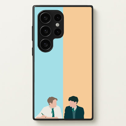 Blue And Yellow - Heart TV  - Heartstopper Phone Case for Galaxy S24 Ultra