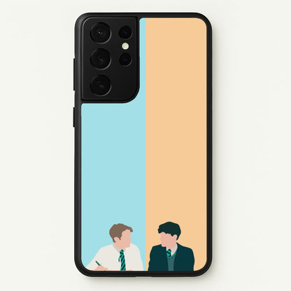 Blue And Yellow - Heart TV  - Heartstopper Phone Case for Galaxy S21 Ultra