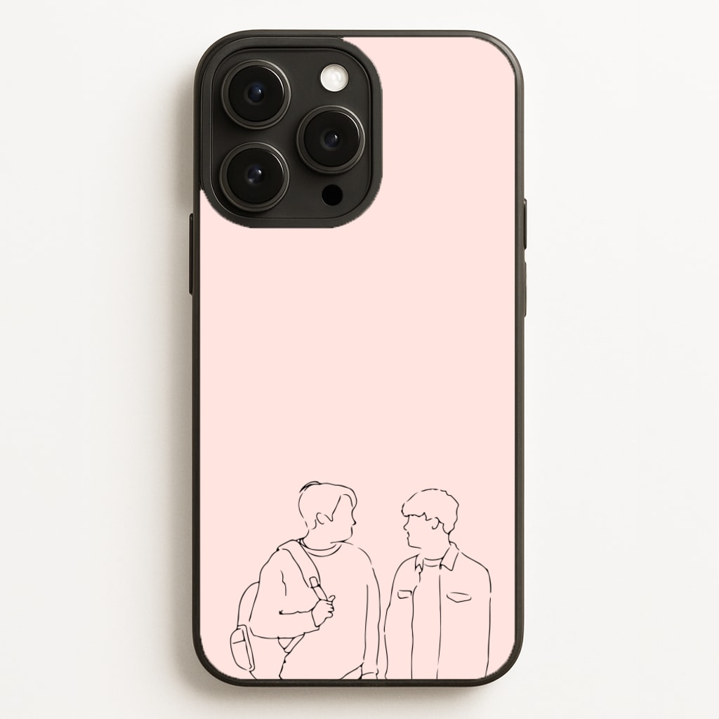 Outline - Heart TV Phone Case