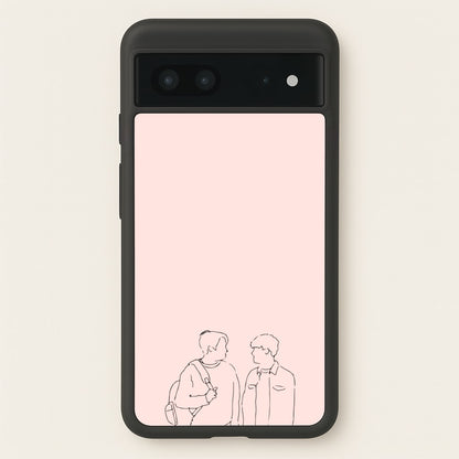 Outline - Heart TV  - Heartstopper Phone Case for Google Pixel 7