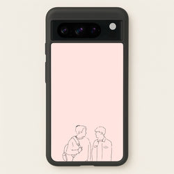 Outline - Heart TV  - Heartstopper Phone Case for Google Pixel 8 Pro