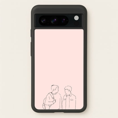 Outline - Heart TV  - Heartstopper Phone Case for Google Pixel 8 Pro