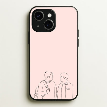 Outline - Heart TV  - Heartstopper Phone Case for iPhone 15