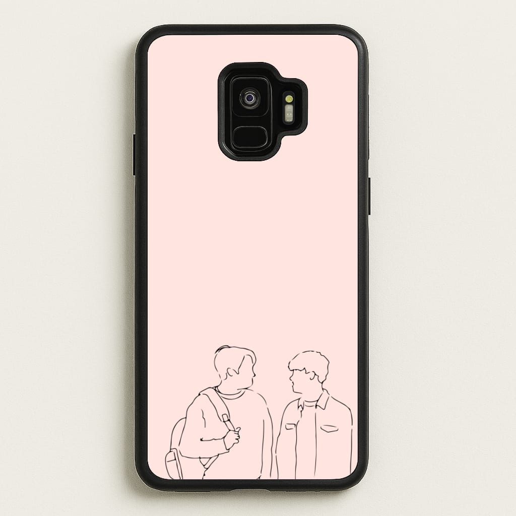 Outline - Heart TV  - Heartstopper Phone Case for Galaxy S9