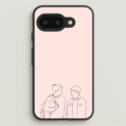 Outline - Heart TV  - Heartstopper Phone Case for Google Pixel 9a