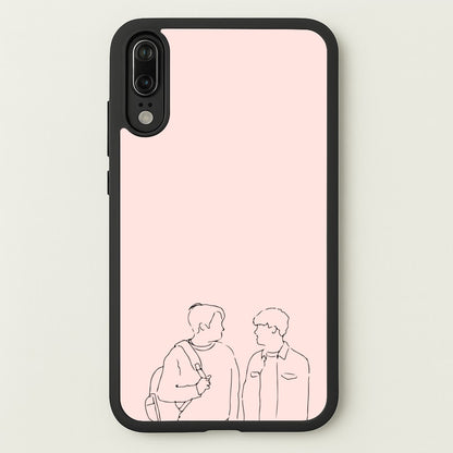 Outline - Heart TV  - Heartstopper Phone Case for Huawei P20