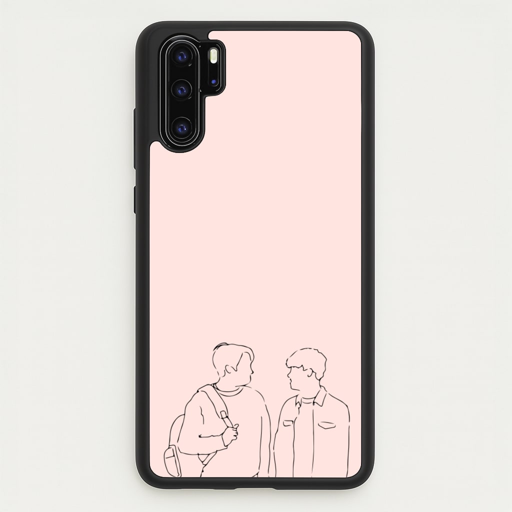 Outline - Heart TV  - Heartstopper Phone Case for Huawei P30 Pro