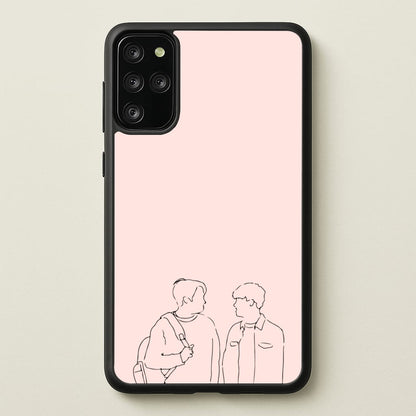 Outline - Heart TV  - Heartstopper Phone Case for Galaxy S20 Plus