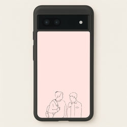 Outline - Heart TV  - Heartstopper Phone Case for Google Pixel 7a