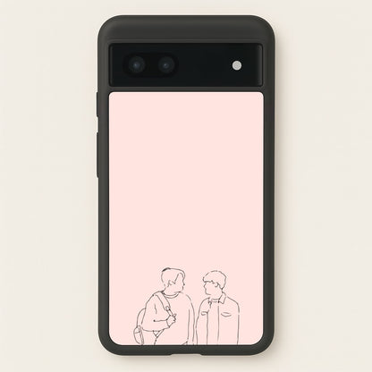 Outline - Heart TV  - Heartstopper Phone Case for Google Pixel 7a