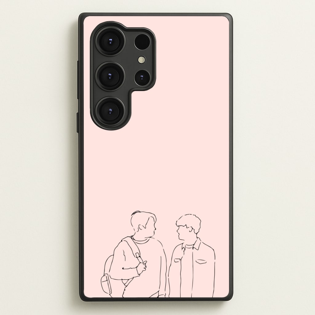Outline - Heart TV  - Heartstopper Phone Case for Galaxy S25 Ultra