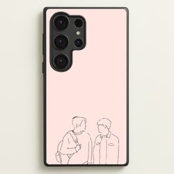 Outline - Heart TV  - Heartstopper Phone Case for Galaxy S25 Ultra